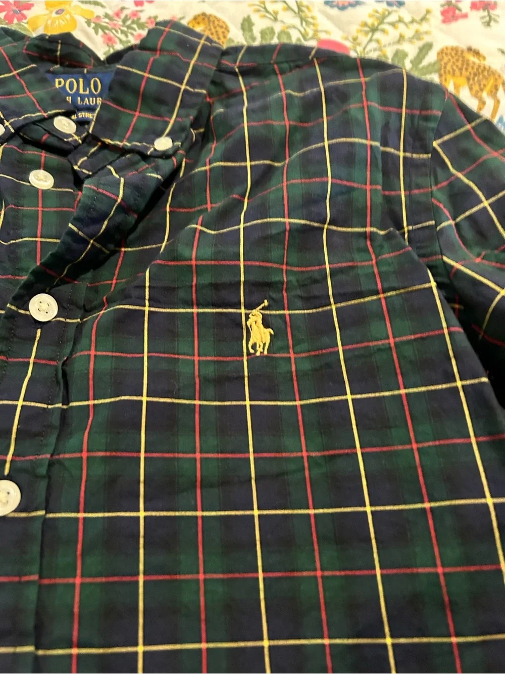 Boys Polo by Ralph Lauren Navy Plaid Button-Down Shirt